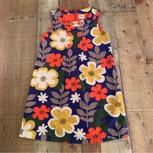Mini Boden girls floral tank top corduroy dress 7-8Y